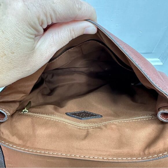 FOSSIL brown Leather Claire Backpack Top Handle Purse Handbag SHB1932213 - Picture 8 of 9